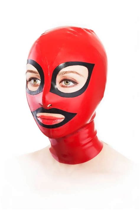 Latex Mask With Back Zipper And Contrasting Eyes And Mouth Latex Magic