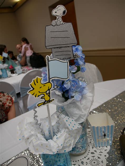 Snoopy Baby Shower Centerpieces Snoopy Baby Shower Baby Shower