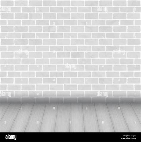 Room With Brick Wall And Wooden Floor Vector Stock Vector Image And Art