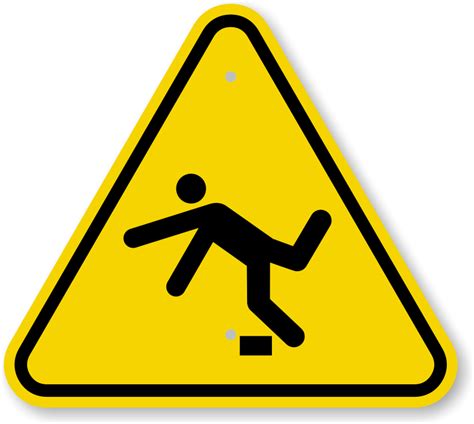 It tell you to be careful, to take precautions, and also warns about nearby hazards. Slip and Trip Warning Signs - MySafetySign.com