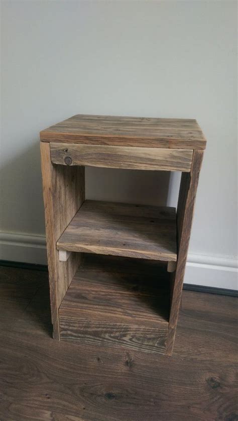 Rustic Pallet Wood Bedside Table By Projectup On Etsy Wood Bedside