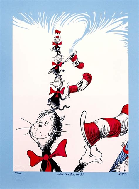 The Cat In The Hat And Little Cats C B And A Dr Seuss Art