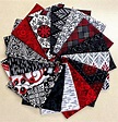 Cotton Quilt Fabric Black White And Red Hot Black Medallion - AUNTIE ...