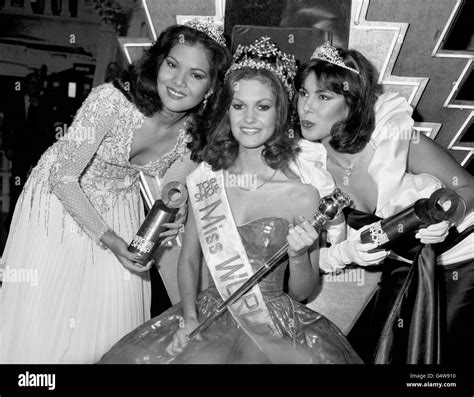 Miss World 1983sarah Jane Hutt Stock Photo Alamy