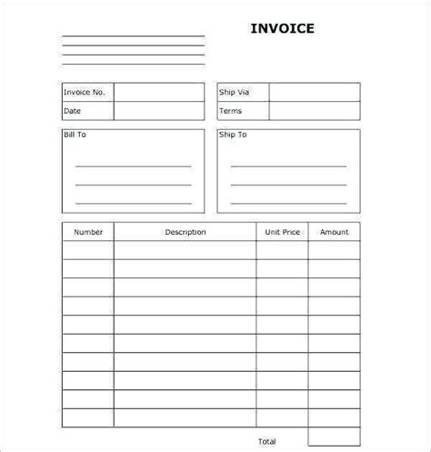 26 Free Printable Blank Self Employed Invoice Template Maker For Blank