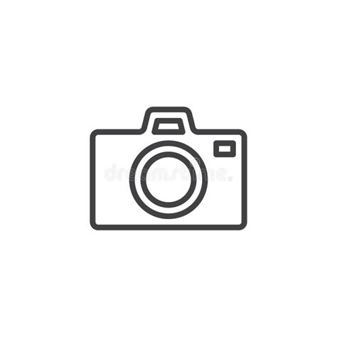 Photo Camera Outline Icon Stock Vector Illustration Of Line 135346278