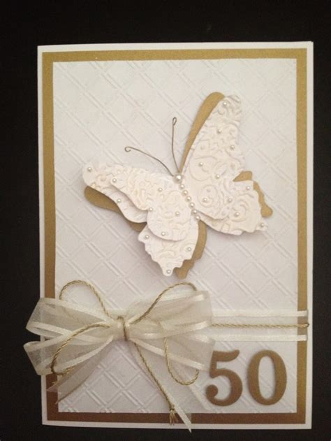 Beautiful handmade anniversary card idea / diy greeting cards for anniversary. 50th Anniversary card | Crafts | Pinterest | 50th ...