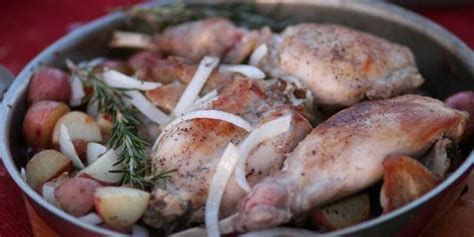 Make It Fancy Tonight Rosemary Pan Roasted Rabbit And A Glass Of Wine