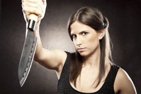 Crazy Killer Woman Stock Photo Image Of Woman Knife 21231548