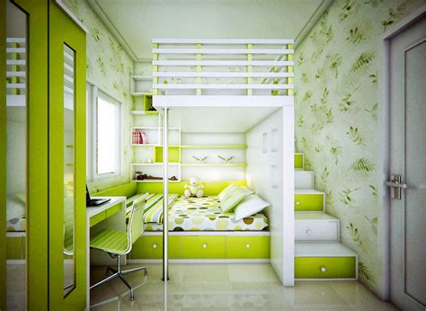 Catchy Kids Bedroom With Lime Green Color Ideas Interior Design Ideas