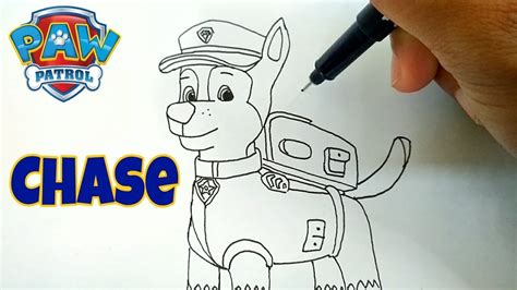 Paw Patrol Easy Drawing Chase Youtube