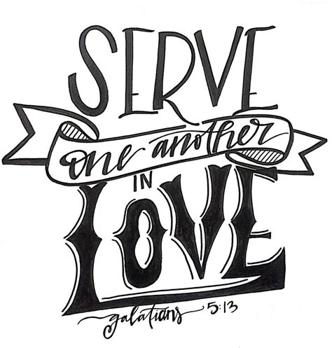 Serve One Another In Love Printable Jpeg Etsy