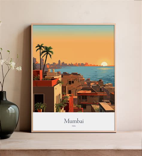 Mumbai Print Mumbai Poster Mumbai T India Souvenir Mumbai Wall Art