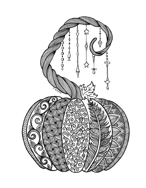 Illustration about pencil drawing by the squash on the white paper. Halloween Pumpkin 1 Zentangle Art Drawings Pen and Ink | Etsy