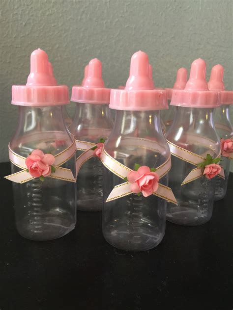 12 Baby Bottle Favors Girl Baby Shower Favors Pink Baby Etsy