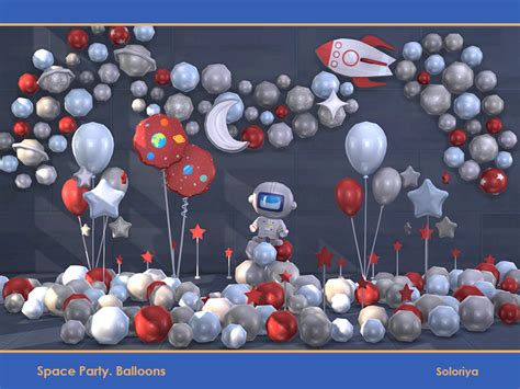 Soloriya Space Party Balloons Sims 4