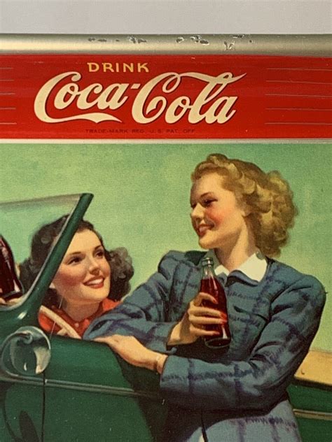 vintage original coca cola girls and roadster serving tray 1942 7b ebay