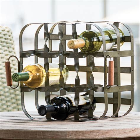 Metal wine racks are functional, but better screwball as a unrepeatable component so that any entertaining event. Park Designs 9 Bottle Metal Crate Wine Rack - 22419