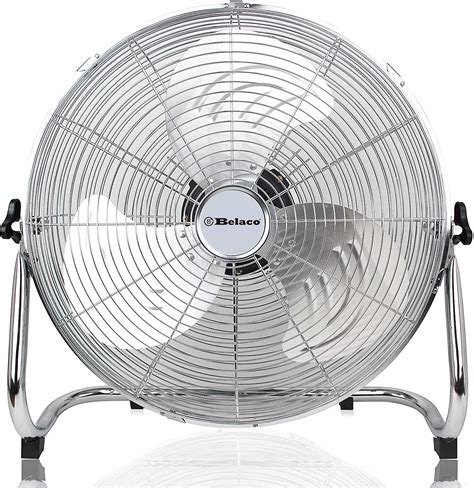 Buy Metal Floor Fan 18 High Velocity Chrome Gym Free Stand Fan Cooling