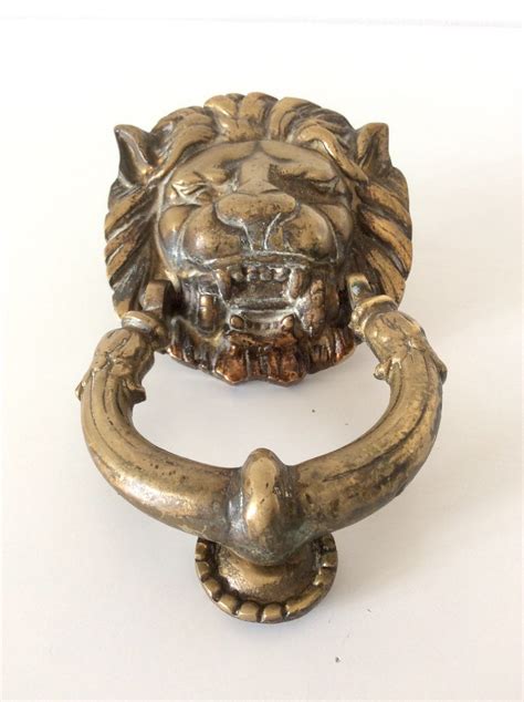 Vintage Brass Lion Head Door Knocker Ornate Door Knocker Etsy