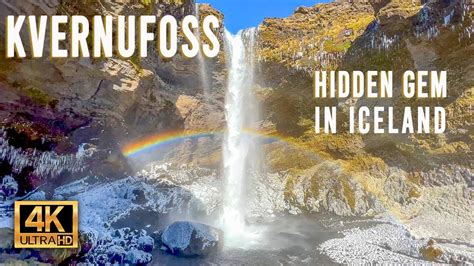 Kvernufoss Waterfall In Iceland Better Than Skogafoss 4k Youtube
