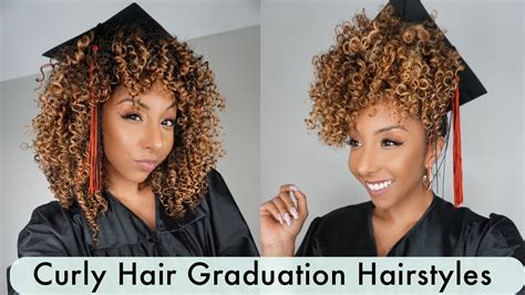 Curly Graduation Cap Hairstyles Easy Hack Biancareneetoday Youtube