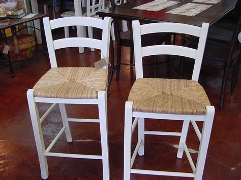 White Wood Bar Stools Providing Enjoyment In Your Kitchen Counter Space