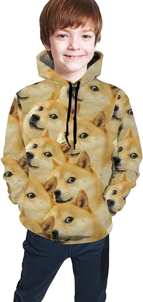 Sexcesal Kids Hooded Youth Sweatshirt Mr Doge Meme Youth Hoodies