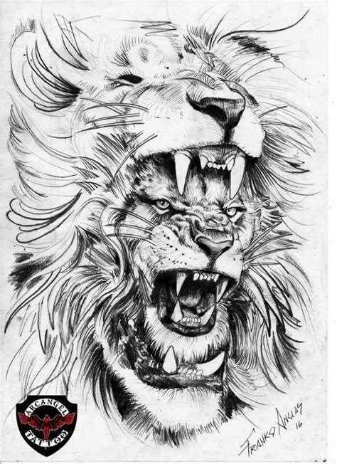 Roaring Lion Lion Tattoo Drawing Easy Tattoo Design Kulturaupice