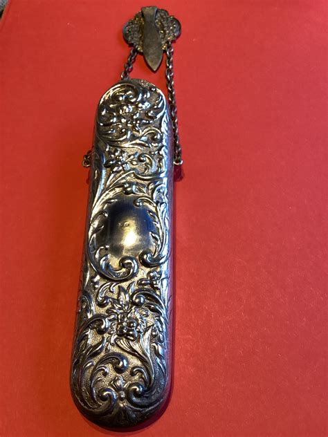 Antique Rare Victoria Epsn Silver Plated Chatelaine Glasses Case Etsy