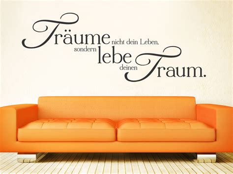 Wandtattoo Lebe Deinen Traum Spruch Von