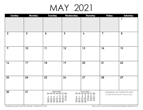 2021 Calendar Templates And Images Monthly Calendar Printable
