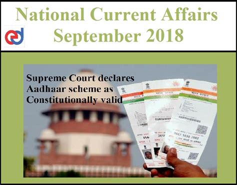 National Current Affairs September 2018