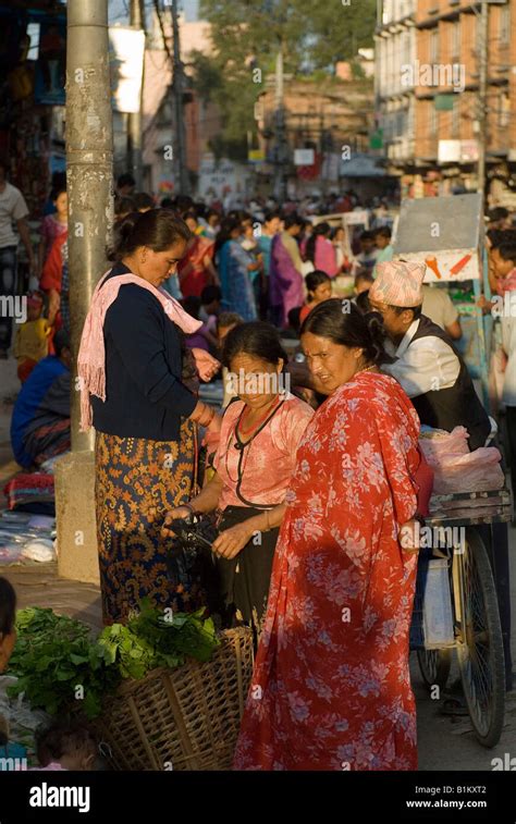 Marketplace In Kathmandu Napal Stock Photo Alamy