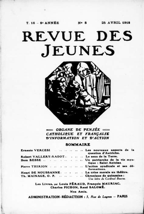 La Revue Des Jeunes Retronews Le Site De Presse De La Bnf