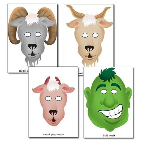 the three billy goats gruff role play masks billy goats gruff three billy goats gruff goats