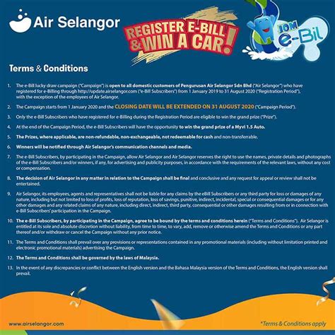Scheduled water disruption information and unscheduled. e-Bill Lucky Draw Campaign » Air Selangor