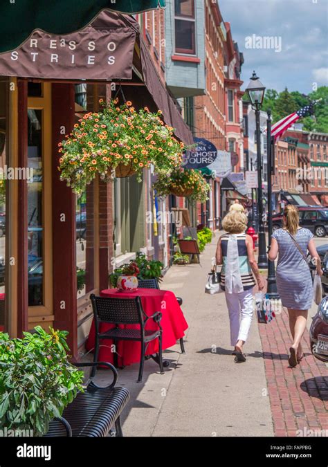 Main Street In Historic District Of Galena Illinois Listed On The