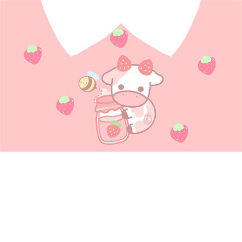 T Shirt With Strawberry Cow For Roblox Roblox Shirt Tshirt