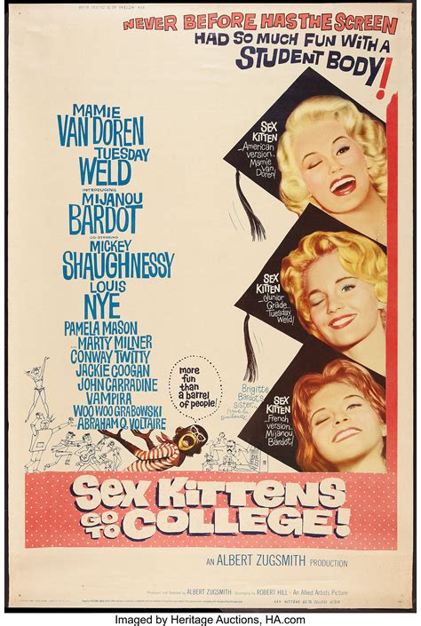 sex kittens go to college allied artists 1960 poster 40 x lot 52357 heritage auctions