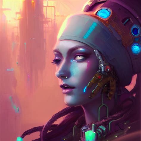 Prompthunt A Portrait Of A Beautiful Cybernetic Gypsy Cyberpunk