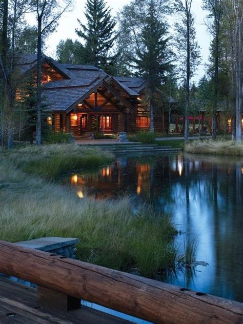 Little Cabin On A Lake Homes Of Timber And Logs In 2019 Log Homes