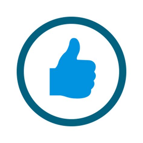 Download High Quality Thumbs Up Transparent Light Blue Transparent Png