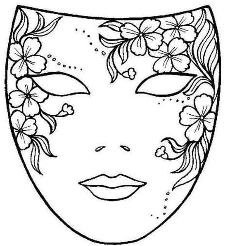 Cut out unicorn mask printable. Dibujo Máscara de Carnaval con Flores | Mascaras carnaval ...