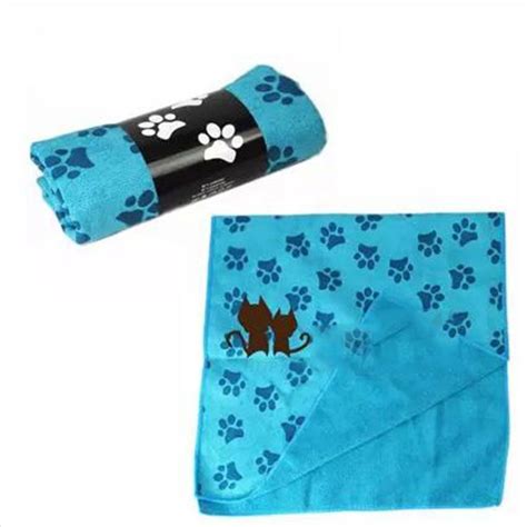 Animal Dog Microfiber Bath Towels Print Paw Small Medium Cats Quick