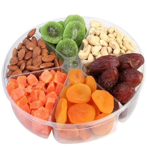 6 Section Dried Fruit And Nut Tray 2 Lb Platter • Dried Fruit T
