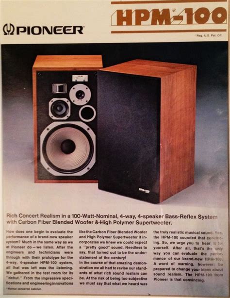 Pioneer Hpm 100 Vintage Speakers Audio Classic