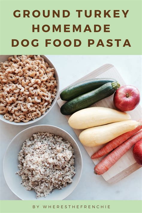 Diabetes limits what your pup eats. Homemade Dog Food Pasta Ground Turkey in 2020 | Dog food ...