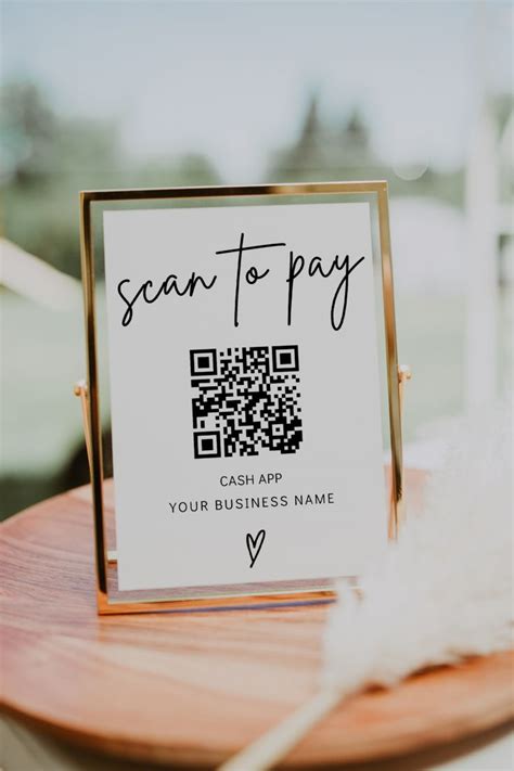 qr code sign template scan  pay sign cashapp paypal sign etsy