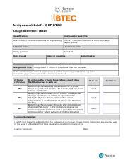 Unit 11 Assignment 2 Kirsty Jackson Docx Assignment Brief QCF
